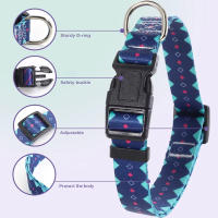 Collar Para Perro De Tamaño Pequeño Mediano Grande Para Caminar Bohemia Collar Para Gato Con Correa Suministros Para Mascotas Pitbull Pug - details 4