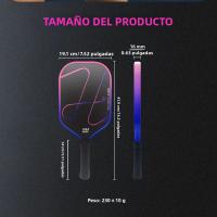 Pala De Pickleball Luzz pro 4 Inferno Con Material MPP Y Fibra De Carbono Toray T700 Estándar Para Deporte Y Fitness - details 10