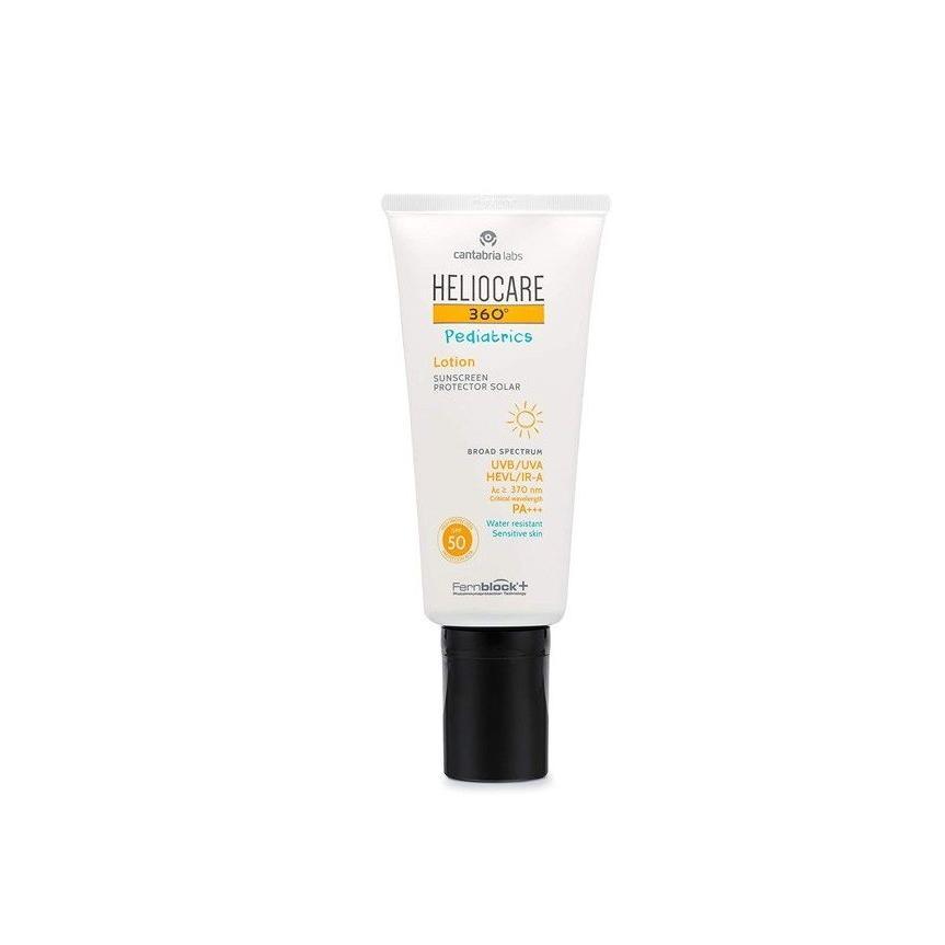Heliocare 360º Pediatrics Lotion Spf 50, Crema Solar para Cara y Cuerpo de Niños, Hidratante, Rápida Absorción, Hipoalergénica, Pieles Sensibles, 200Ml