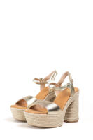 Sandalias doradas con Plataforma Mujer con Tacón Ancho de Bloque Diseño Elegante y Moderno Primavera Verano 2026 Cierre Hebilla Paloma Wang - details 5
