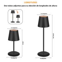 Lámpara De Escritorio LED Recargable Por USB Lámpara Ambiental Para Dormitorio Luz De Noche RGB Táctil Para Hotel Bar Restaurante - details 6