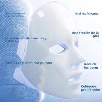 Máscara Facial LED De 7 Colores Terapia Fotónica Para Cuidado De La Piel Anti Acné Rejuvenecimiento Eliminación De Arrugas Máscara De Belleza Para El Rostro - details 5