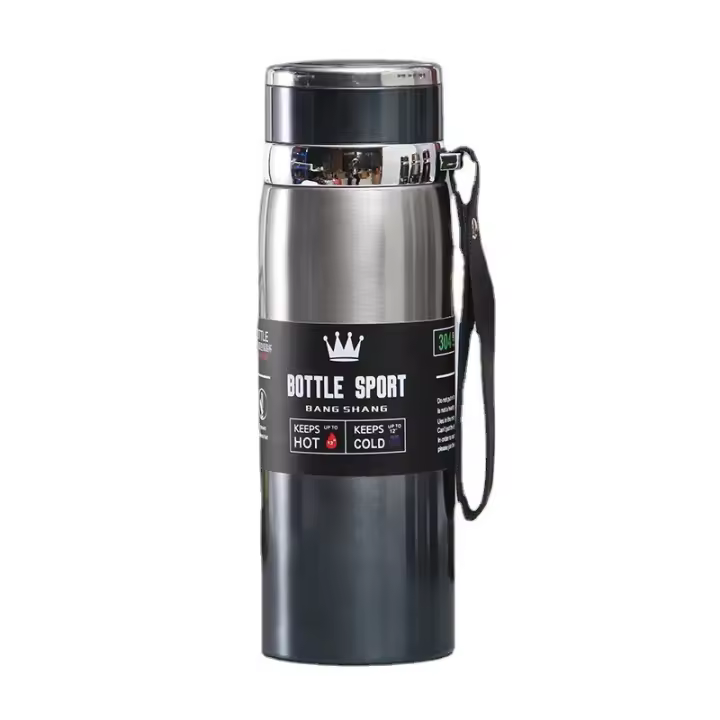 Botella De Agua Térmica 1L Acero Inoxidable 316 Almacenamiento De Calor Y Frío Botella De Deporte Con Gran Capacidad Termo Aislante - 1