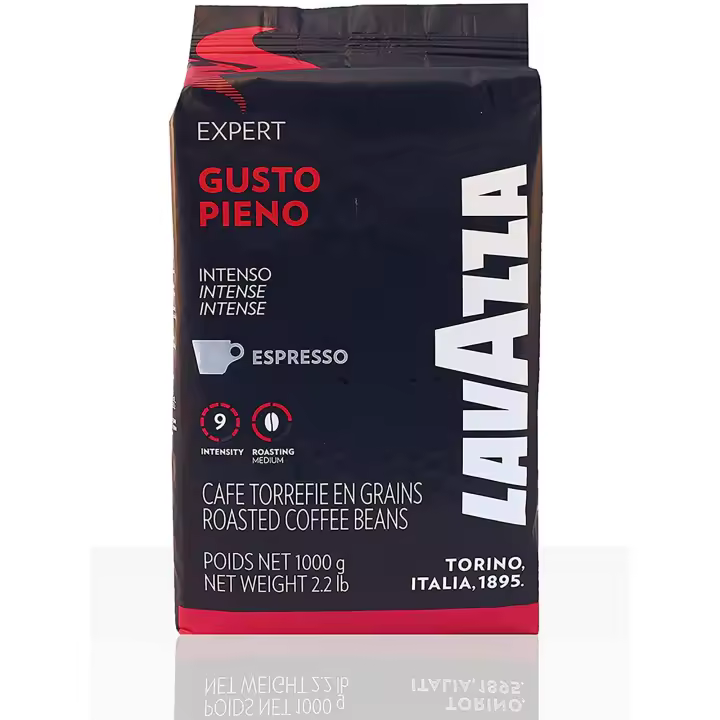 Café en grano Lavazza Gusto Pieno 1 kg - 100 % Natural - Intensidad 9 - 1