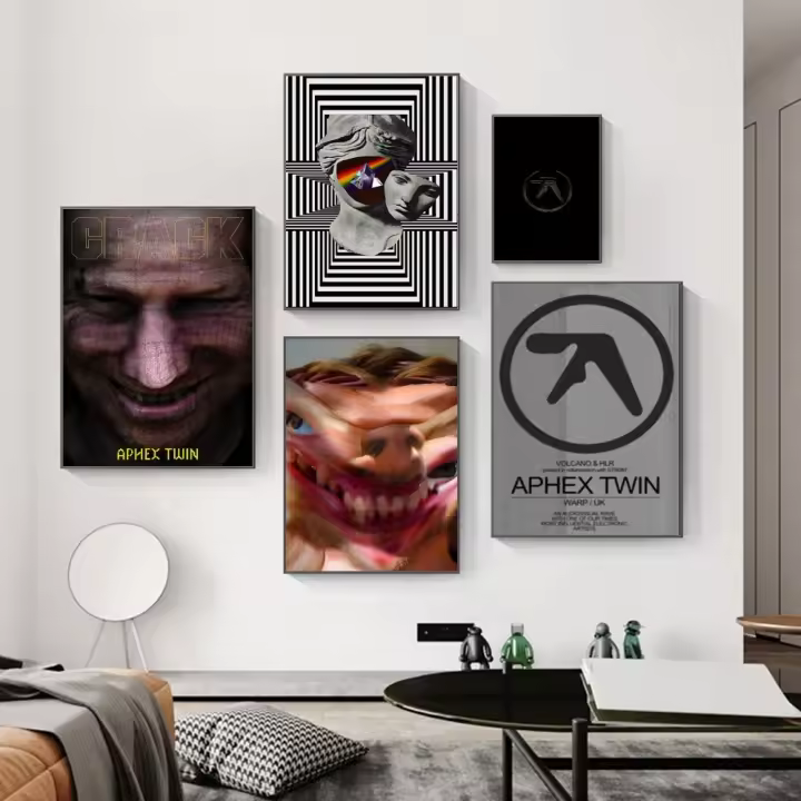 Póster Retro De DJ Aphex Twin 1PC Pegatina De Papel Impermeable HD Para Decoración De Pared De Dormitorio Entrada Casa Sala De Estar Bar - 1