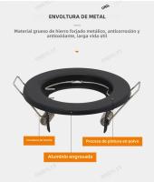 6pcs Foco LED De Techo Con Marco Recubierto De Aluminio GU10 MR16 Blanco Para Iluminación De Techos Y Salas De Estar - details 2