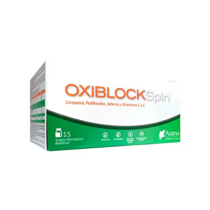 OXIBLOCK SPIN ARAMA – ANTIOXIDANTE CON LICOPENO, POLIFENÓLES, SELÉNIO Y VITAMINAS C Y E - 1