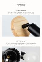 Lámpara De Pared De Madera Vintage Nórdica E27 110V 220V Estilo Loft Para Bar Café Restaurante Iluminación Para Hogar - details 6