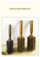 Cepillo De Pelo Redondo Profesional Con Cerdas De Jabalí Para Mujeres Y Hombres Accesorios De Peluquería Cepillo De Madera Para Estilizar El Cabello Y Masajear La Escalpelo - details 9