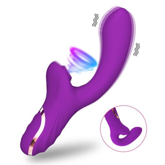 Consolador Vibrador 3 en 1 para Mujeres: Con Ventosa + Estimulación de Vacío, Lamiendo de Lengua para Clítoris y Punto G (Juguete Sexual Femenino para Adultos)