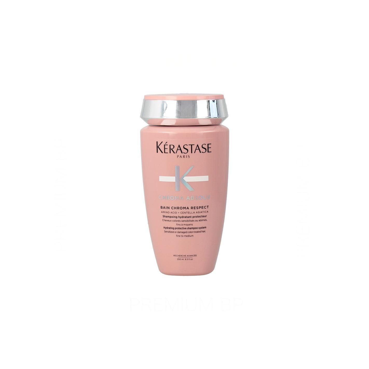 Kerastase Chroma Absolu Bain Chroma Respect Champú Hidratante Protector 250 Ml, champú Protector Hidratante Y Suave Para Cabellos Coloreados Sensibles O Dañados