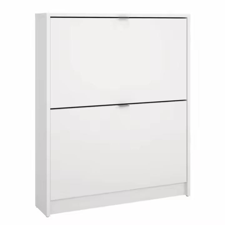 Zapatero Abatible Adaja , Mueble Zapatero con 2 compartimentos en color Blanco 71 x 15 x 86 cm - 1