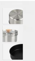 Set De Cocina Para Camping Leaftour De Acero Inoxidable Con Olla Tetera Y Sartén Essentials Para 2-3 Personas Para Cocinar Al Aire Libre - details 2