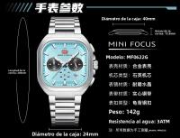 Reloj De Pulsera De Cuarzo MINI FOCUS Para Hombre Con Caja Cuadrada Y Correa De Acero Luminoso Función Multiusos Resistente Al Agua Y Al Shock - details 11