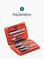 Kit De Manicura MR.GREEN 9 En 1 Profesional Con Estuche De Cuero Herramientas De Cuidado Personal Clipper De Uñas De Acero Inoxidable - details 16