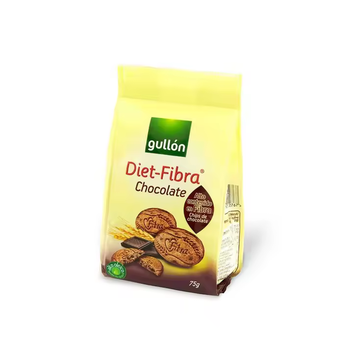 Galleta Gullón Diet Fibra Chocolate 75 gramos - Estuche de 12 paquetes - 1