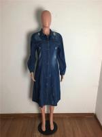 Nueva Llegada Chaqueta De Larga Manga Completa De Algodón Y Vaquera Para Mujer Abrigo De Trench Cardigan Capa De Jean Estilo High Street Otoño/Invierno - details 19