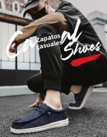 Zapatos De Lona Para Hombre Casual Transpirables Zapatos Planos Slip-On Talla Grande Hasta 47 Zapatos De Conducción Sin Tapa Anteojos - details 1