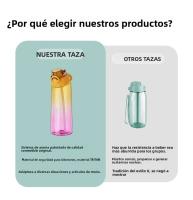 Botella De Agua Creativa Con Cuello Torcido De 900ml BPA Free Para Deportes Al Aire Libre Con Gradiente De Aromas Y 5 Sabores Random - details 1