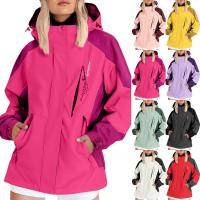 Chaqueta De Montañismo Para Mujer De Otoño Moda Con Capucha Impermeable Y Resistente Al Viento De Larga Duración Para Exteriores - details 0