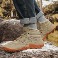 Botas De Invierno Para Hombre Botines De Nieve Antideslizantes Y Cálidos Con Peluche Casual Ligeros Para Senderismo - details 20