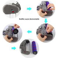 Cabeza De Limpieza Con Rodillo Suave Para Dyson V7 V8 V10 V11 V15 Accesorio De Cepillo De Piso Con Desbloqueo Rápido Material De Metal Tela Y ABS Plástico - details 0