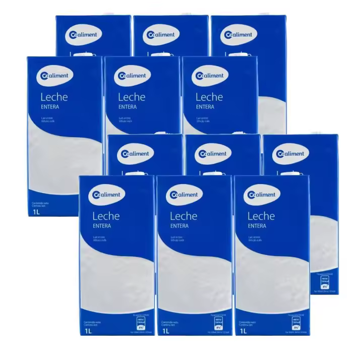 Leche entera Coaliment 1 litro pack de 12 bricks - 1