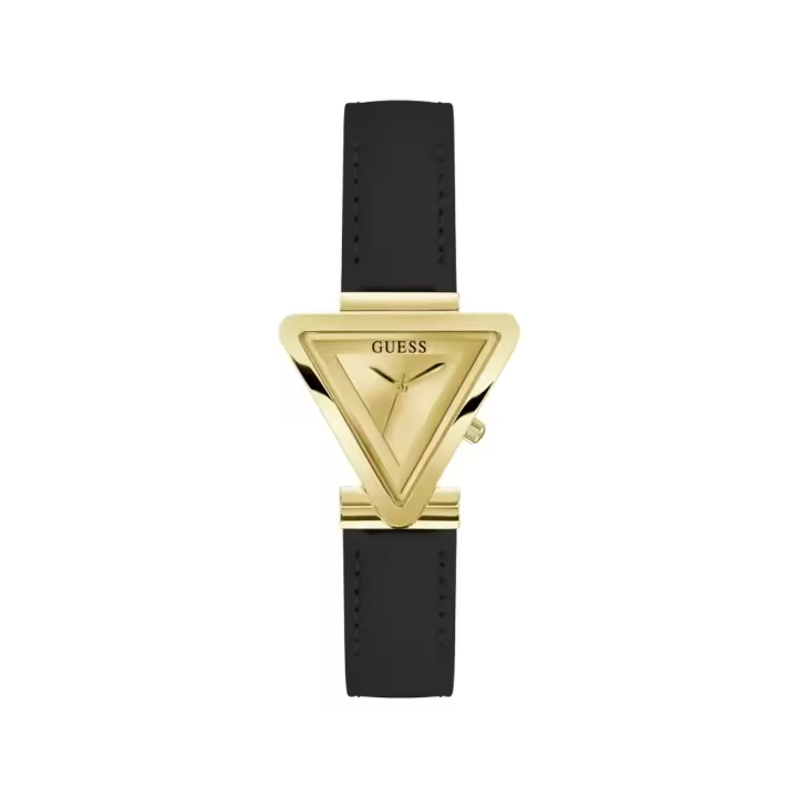 Guess Reloj Mujer Caja De Acero Pulsera Genuine Leather De Color Negro Resistente Al Agua 1 Atm Gw0548l3 - 1