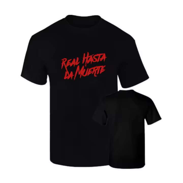 BCC Camiseta Premium Negra o blanca Real Hasta la Muerte Anuel Calidad Premium Algodon 190grs Unisex - 1