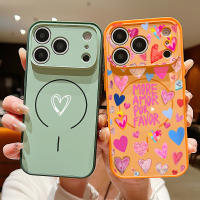 Funda Magnética De Corazón Para iPhone Con Carga Inalámbrica Magsafe Compatible Con Modelos 13 14 15 16 17 pro Max Material TPU PC Suave - details 2