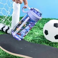 Botella De Agua 550ml Con Tapa De Cerradura Segura Y Pajita Para Niños Dibujos Animados Resistente a Fugas Para Camping Viajes Y Exteriores - details 11