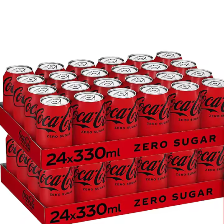48 Latas De COCA COLA / COCACOLA ZERO SABOR ORIGINAL, 2 CAJAS 24Unidades lata 33cl / 330ml, Envio Desde España - 1