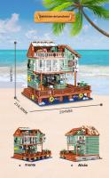 Bloques De Construcción Creativos De Pesca Cabin Wharf Modelo De Pueblo Con Figuras Mini Bricks Juguete Para Niños - details 12