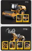 HUINA 1:50 Excavadora De Escala De Aleación Juguetes Diesel Hidráulico Bulldozer Coche De Construcción Para Niños Regalos - details 9