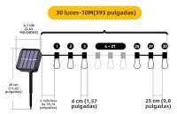 Luz De Cadena Solar LED Para Exterior IP65 Impermeable Decoración De Navidad 10-30 Luces Retro Para Camping Jardín Fiesta Lámpara De Hadas - details 4