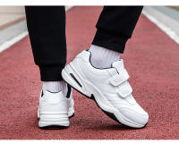 Zapatillas De Deporte Casuales Para Hombre Cuero Ajustable Con Hebilla Y Cierre Blanco Zapatillas Deportivas Masculinas Tenis - details 14