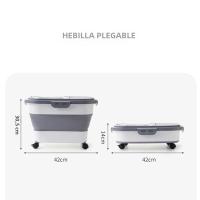 Contenedor De Almacenamiento Para Alimentos Para Perros Y Gatos 13/33LB Caja Seca Para Alimentos Para Mascotas Con Tapa Airtight Y Selladora Para Cocina Grano De Arroz - details 20