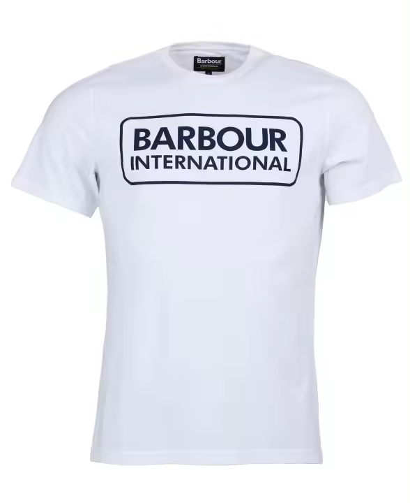 Barbour International Essential Large Logo T-Shirt White - 1