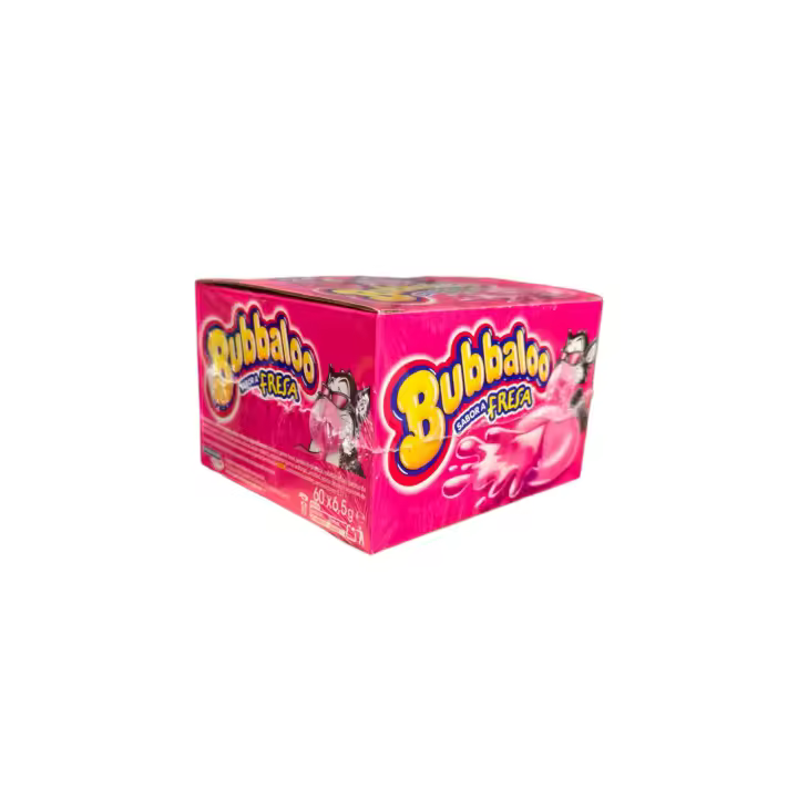 Chicle BUBBALOO - Sabores de TUTTI-FRUTTI, SANDIA Y FRESA - Caja de 60 Unidades - 1