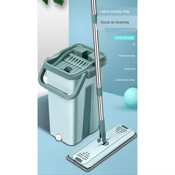 Mopa Fregona 8L – Sistema de Limpieza Eficiente, con Cubo de 8L y Diseño Ergonómico para una Experiencia Sin Esfuerzo. Ideal para Todo Tipo de Superficies, Mantiene Manos Secas y Reduce Salpicaduras, Garantizando Limpieza Profunda y Rápida. - 1