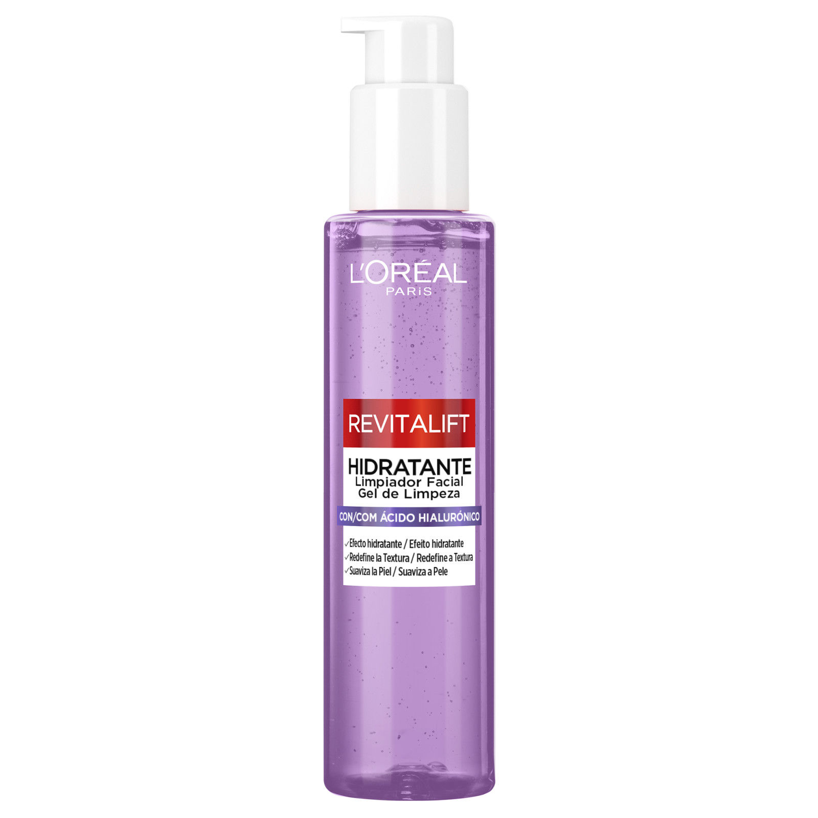 L'Oréal Paris | Revitalift Hidratante Limpiador Facial con Ácido Hialurónico 150 ml