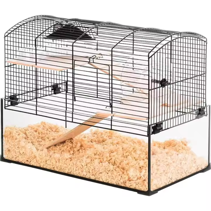 Zolux Cage Neopanas Xl With Glass Cuvette, Black - 1