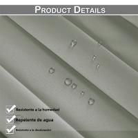 Cortina De Blackout Extra Grande Impermeable Y Térmica Para Sliding Divisoria De Puerta Para Dormitorio Y Sala De Estar Con Capa De Negro - details 32