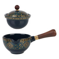 Tetera Y Infusor De Porcelana Con Rotación De 360 Grados Set De Té Chino Gongfu Forma Elegante De Cerámica Para Puer - details 12