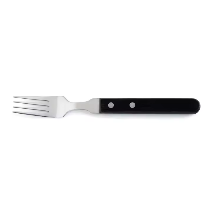 AMEFA PIZZA Caja 12 Tenedores Chuleteros Acero Inox 21,2CM Acero Brillo Fácil de limpiar Ecológico - 1