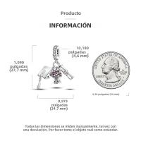 Encantos De Viaje Para Café Plata Charms Para Perros Y Gatos Corazón De Cuentas Adecuados Para Pulsera Original DIY Tendencia Clásica Vintage Romántica - details 208