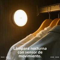 Lámpara Nocturna LED Recargable Inalámbrica Con Sensor De Movimiento Para Armarios Escaleras Librerías Y Cocina Luz De Inventario Clara - details 0