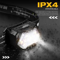 Lámpara Frontal LED 9 Luces Con Sensor De Movimiento Recargable USB Portátil Para Pesca Camping Y Actividades Al Aire Libre - details 7