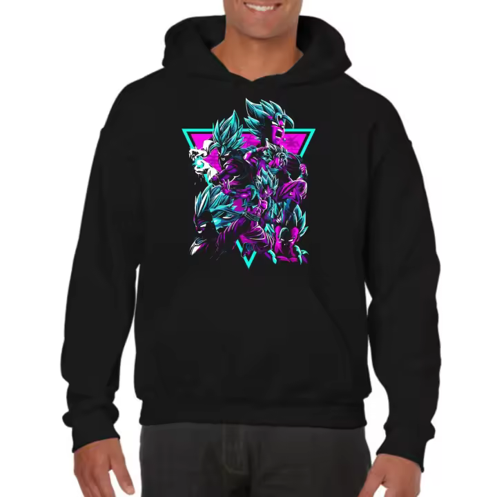 The Fan Tee Sudadera Con Capucha de HOMBRE Dragon Ball Bola Ball Dragon Goku Vegeta Piccolo Gohan Super Buu 387 - 1