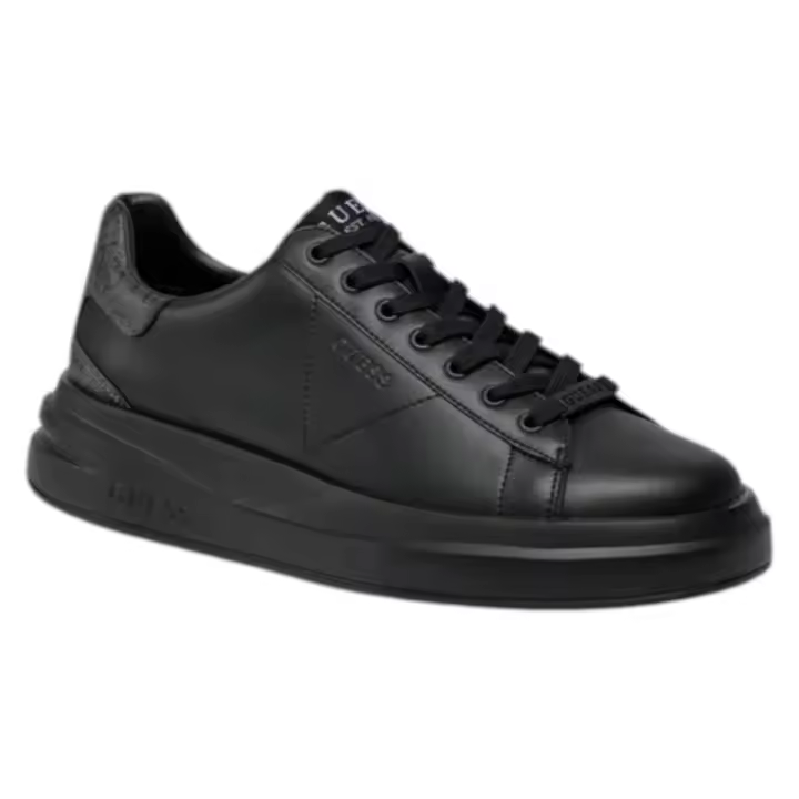 Sneakers Guess Uomo Elba 4G Logo Leather Black - 1